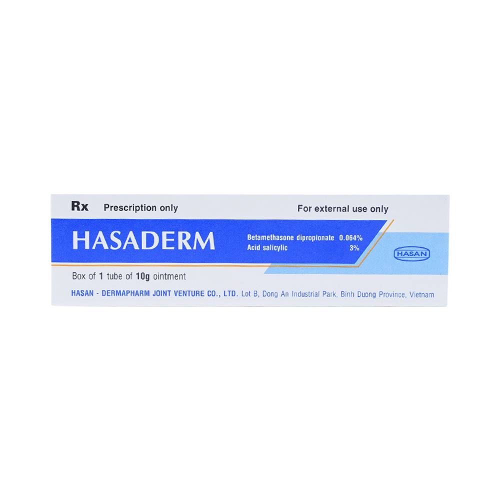 Thuốc mỡ Hasaderm Hasan điều trị liken phẳng, viêm da tiết bã nhờn (10g)