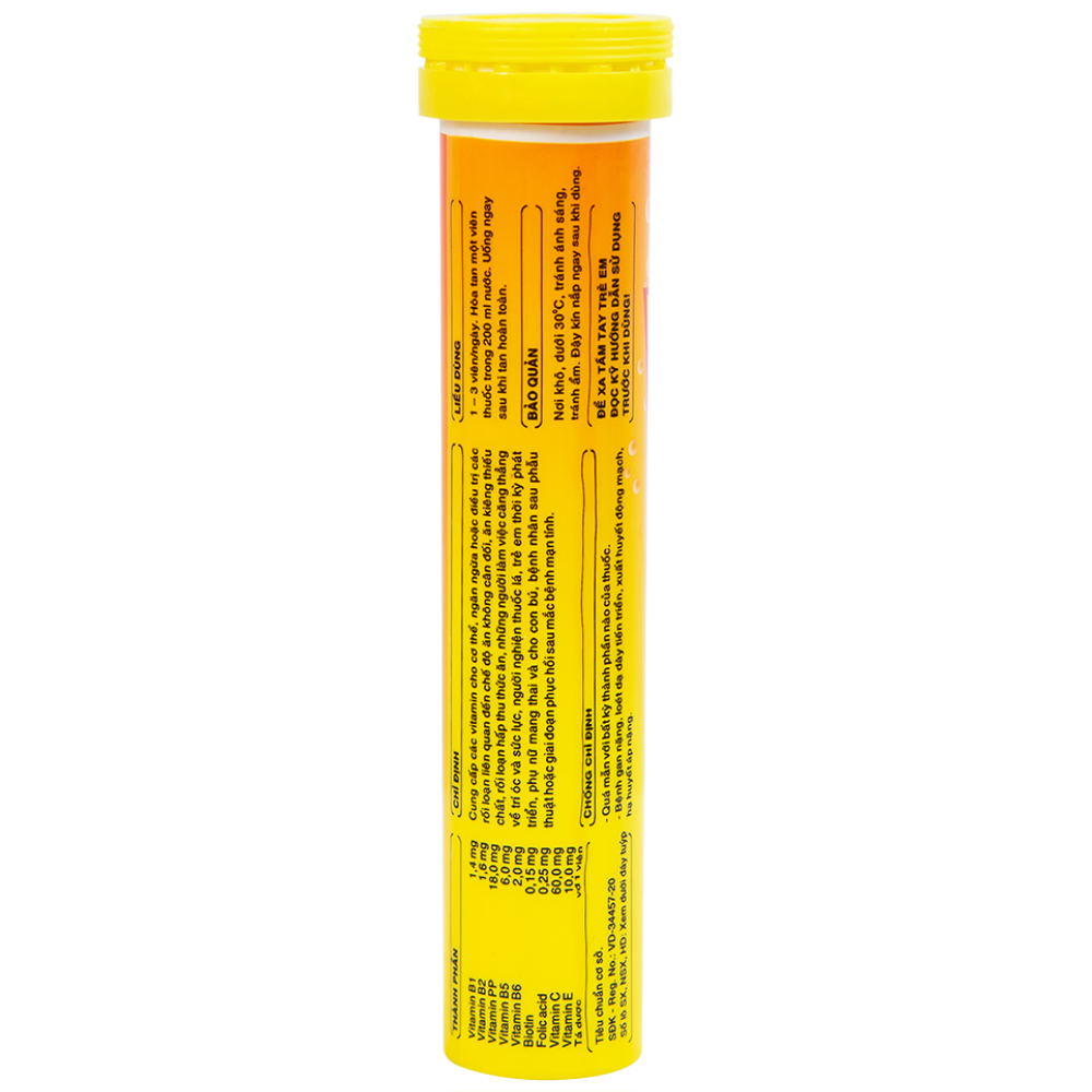Viên sủi Hasanvit cung cấp các vitamin cho cơ thể (20 viên)