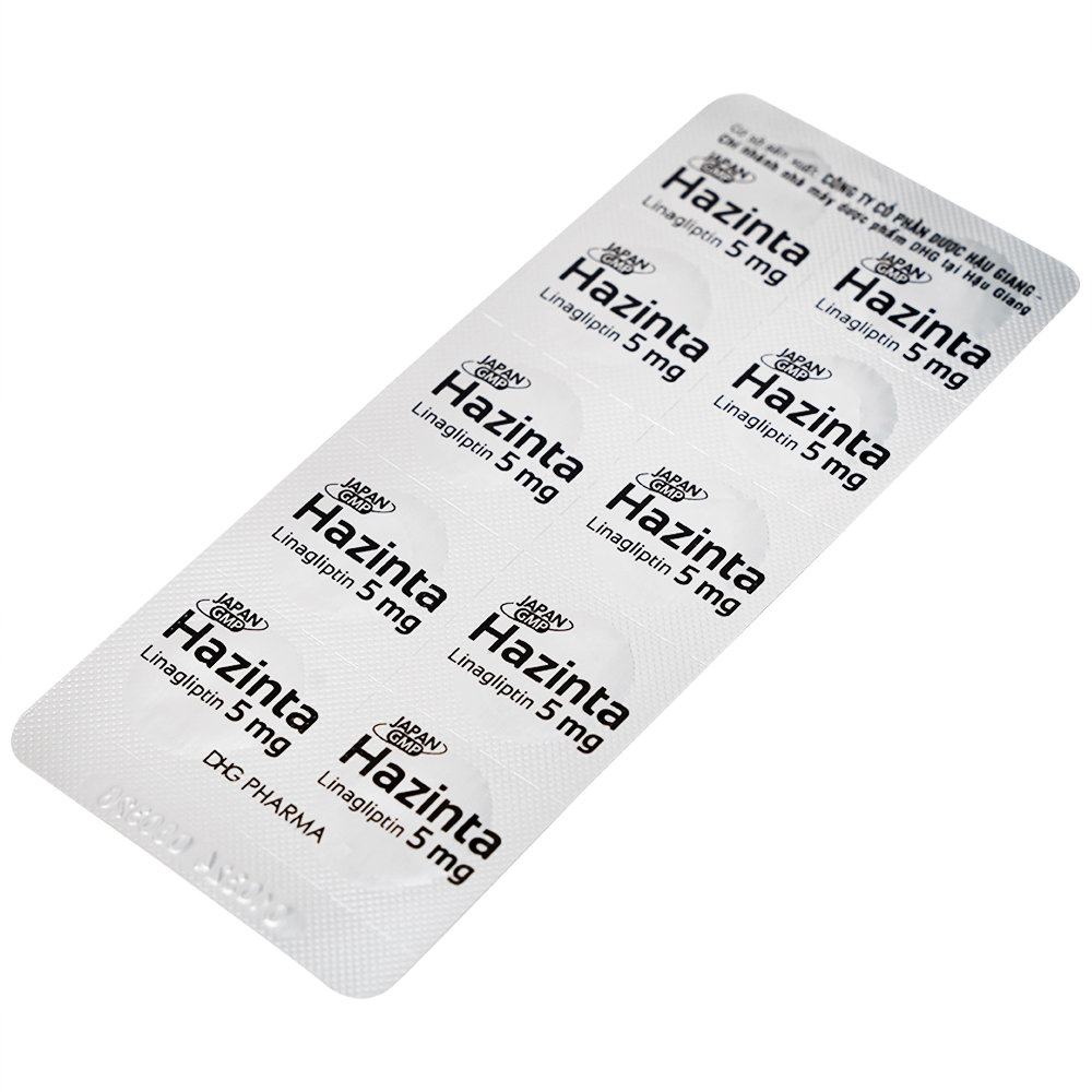 Thuốc Hazinta 5 DHG điều trị đái tháo đường típ 2 (3 vỉ x 10 viên)