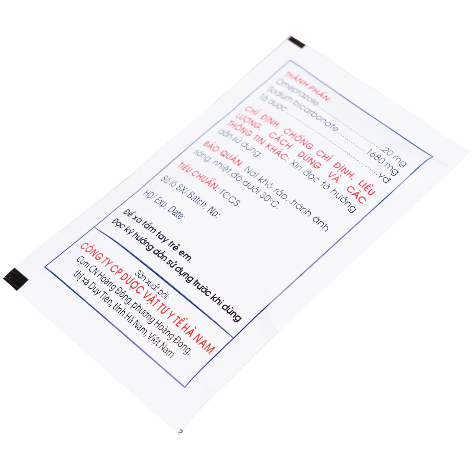 Thuốc Hebozeta 20 Hamedi điều trị ngắn hạn loét tá tràng tiến triển (30 gói)