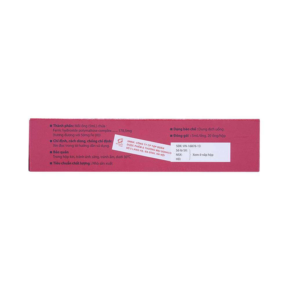 Dung dịch uống Hemopoly ngăn ngừa và điều trị thiếu máu do thiếu sắt (20 ống x 5ml)