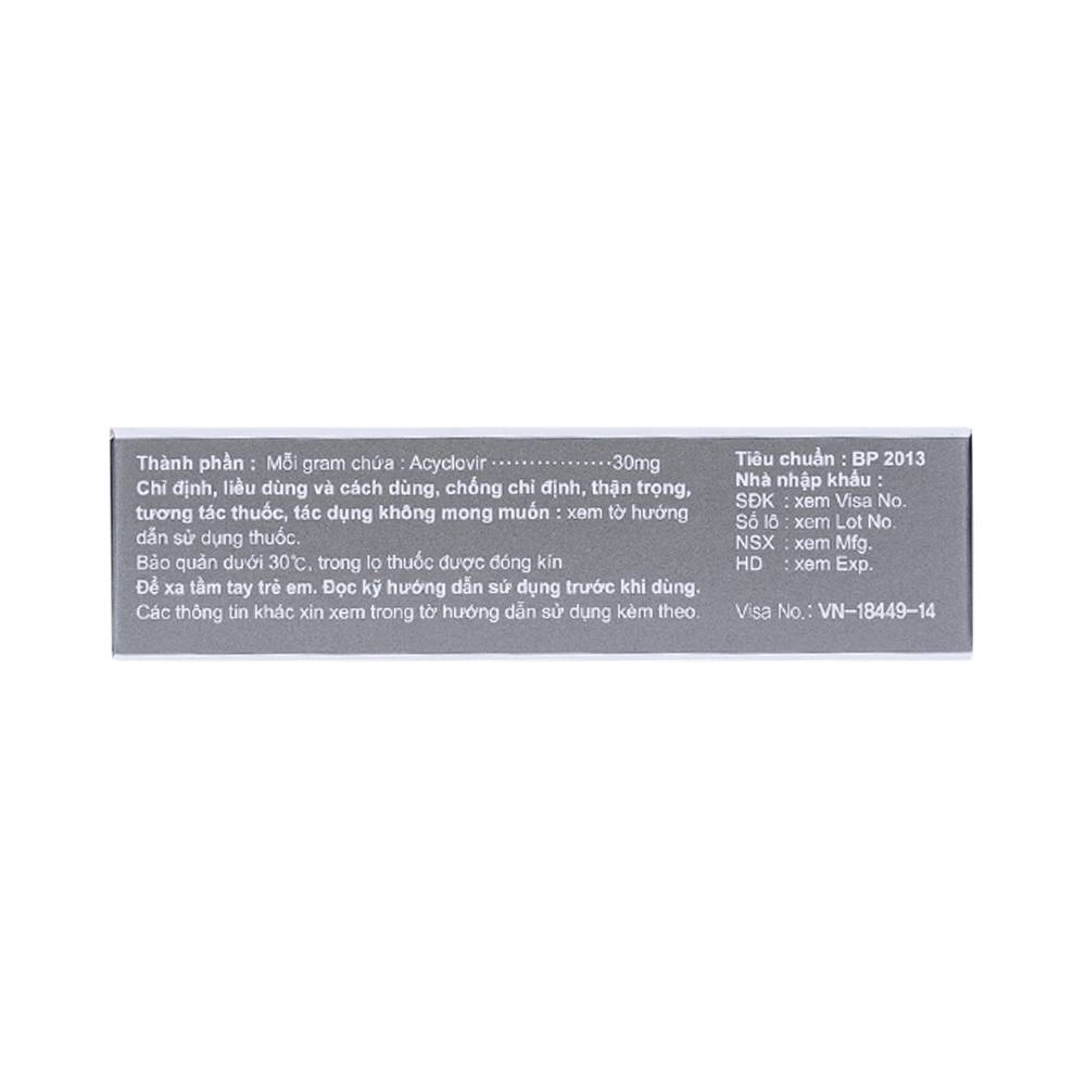 Thuốc mỡ Herpacy 3.5g Samil điều trị viêm giác mạc do virus herpes simplex