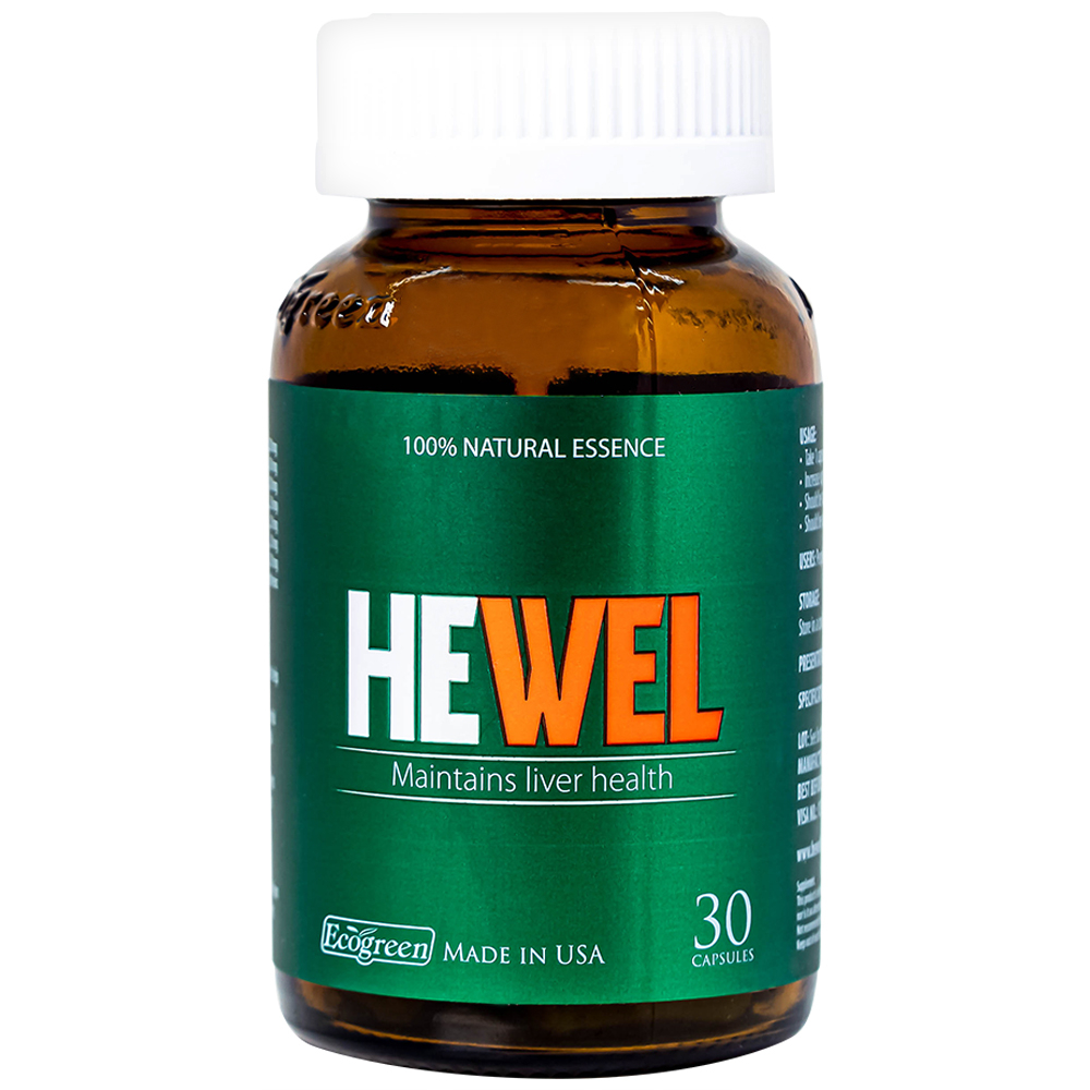 Viên uống hỗ trợ tăng khả năng thải độc bảo vệ gan Ecogreen Hewel (30 viên)