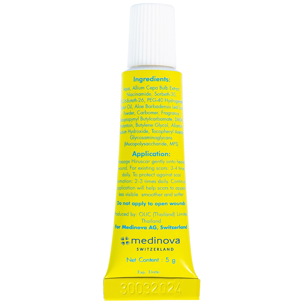 Gel bôi Hiruscar giúp làm mờ vết sẹo (5g)