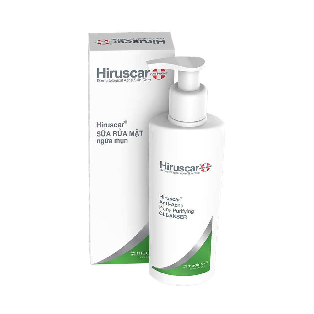 Sữa rửa mặt ngừa mụn Hiruscar Anti-Acne Dermatological Acne Skin Care Medinova (100ml)