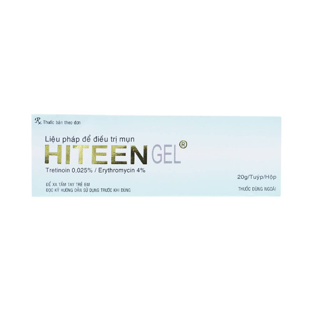 Gel bôi da Hiteen Phil điều trị mụn trứng cá dạng vi u nang hoặc kèm viêm, mụn trứng cá mủ sần (20g)