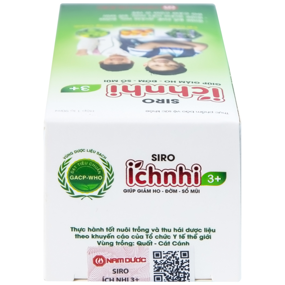 Siro hỗ trợ giảm ho tiêu đờm Ích Nhi 3+ Nam Dược (90ml)