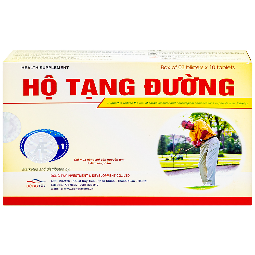 Viên uống đường huyết Hộ Tạng Đường Hồng Bàng ( 3 vỉ x 10 viên )
