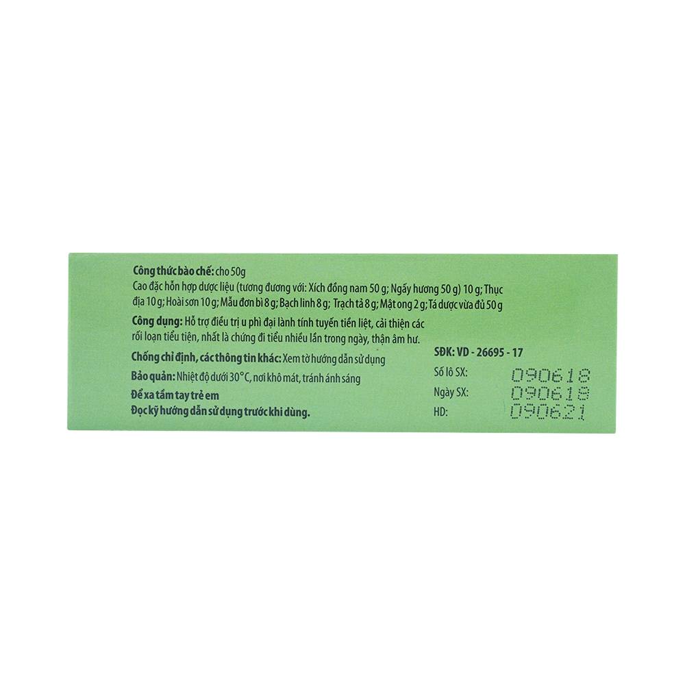 Thuốc Hoàn Xích Hương Hadiphar điều trị u phì đại lành tính tuyến tiền liệt (10 gói)