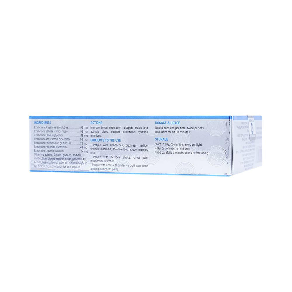 Thuốc Hoạt Huyết CM3 Phúc Vinh điều trị rối loạn tuần hoàn não do xơ vữa mạch máu (3 vỉ x 10 viên)