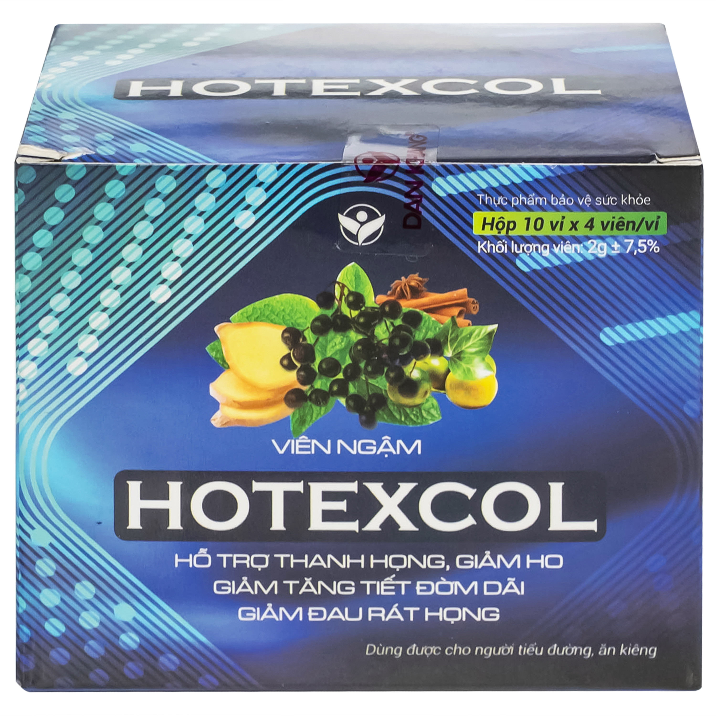Kẹo Ngậm Ho Thanh Họng Giảm Đờm Hotexcol (10 vỉ x 4 viên)