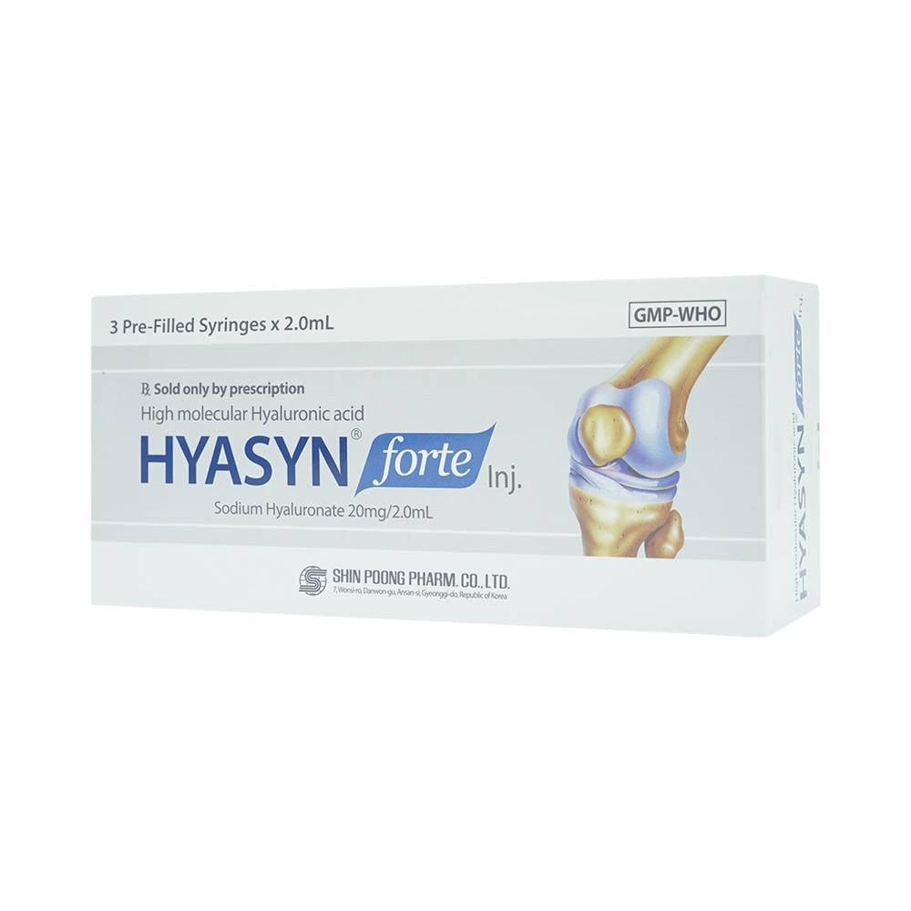 Thuốc tiêm Hyasyn Forte Shinpoong Deawoo điều trị viêm khớp gối (3 cây x 2ml)