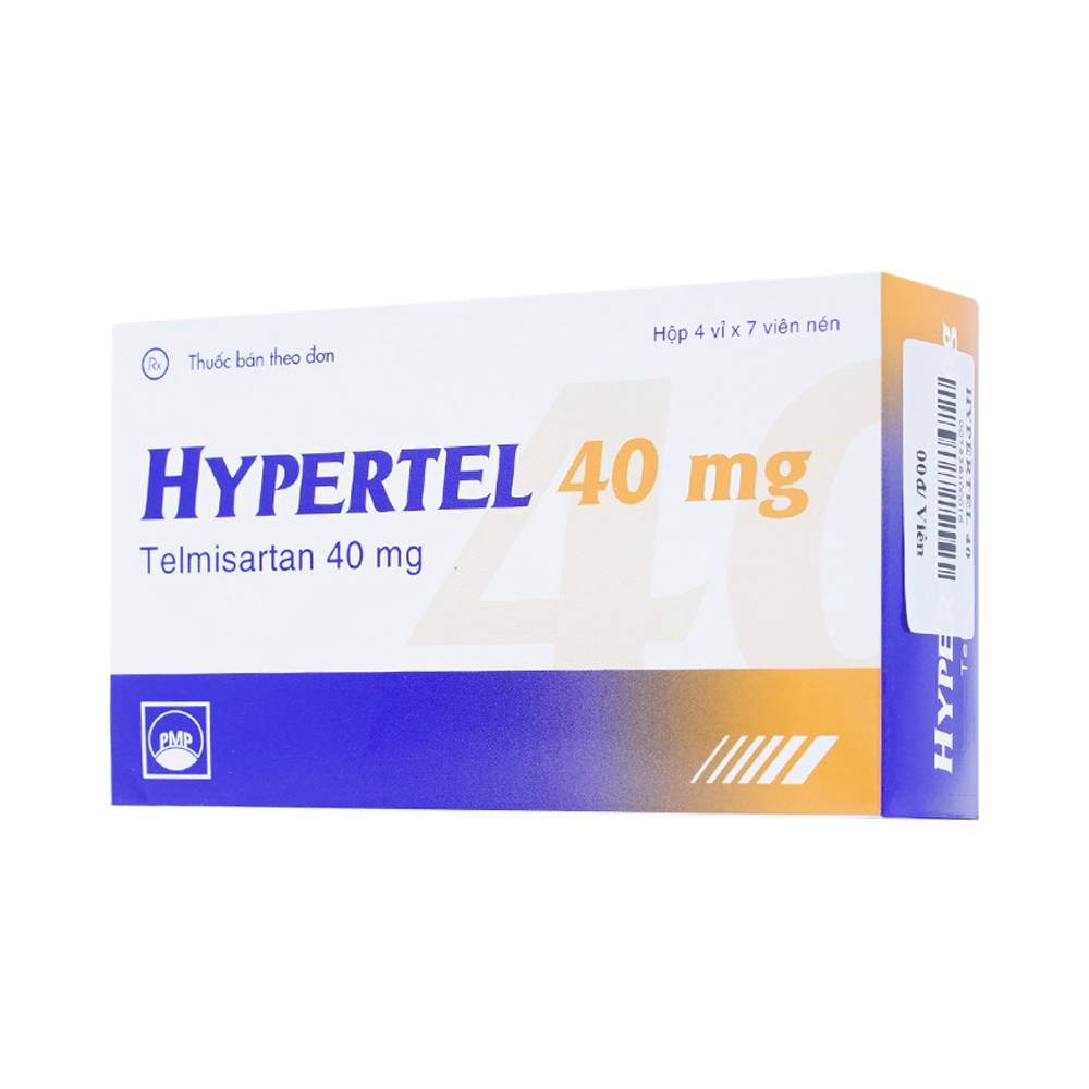 Thuốc Hypertel 40mg Pymepharco điều trị cao huyết áp vô căn (4 vỉ x 7 viên) 