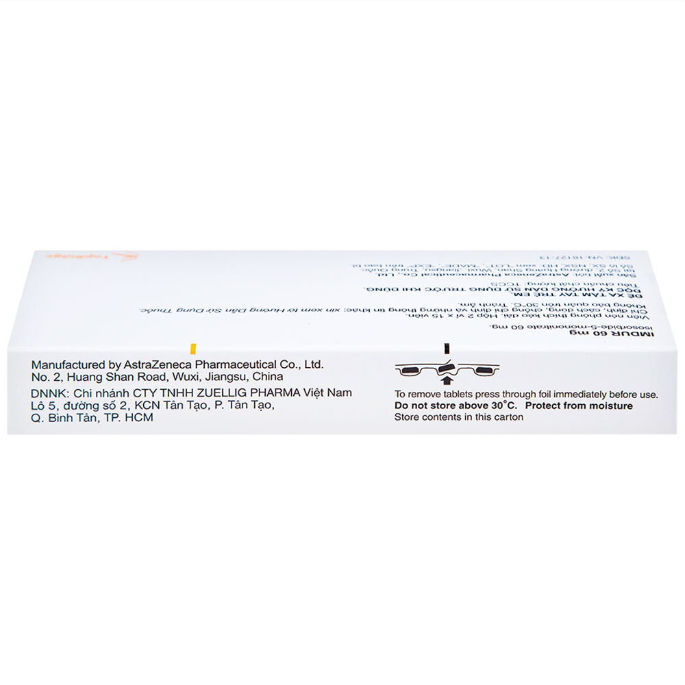 Thuốc Imdur 60mg AstraZeneca điều trị dự phòng đau thắt ngực (2 vỉ x 15 viên)