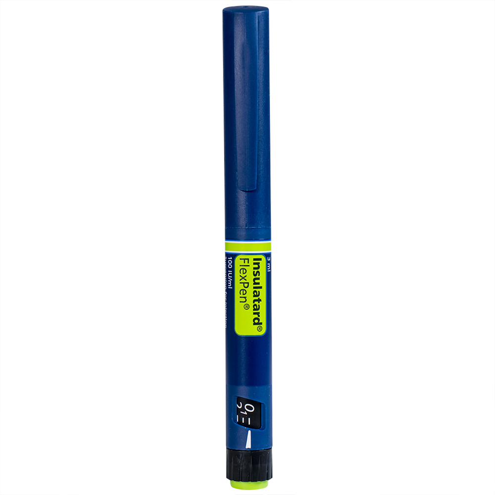 Bút tiêm Insulatard FlexPen 100IU/ml Novo Nordisk điều trị bệnh đái tháo đường (5 cây)