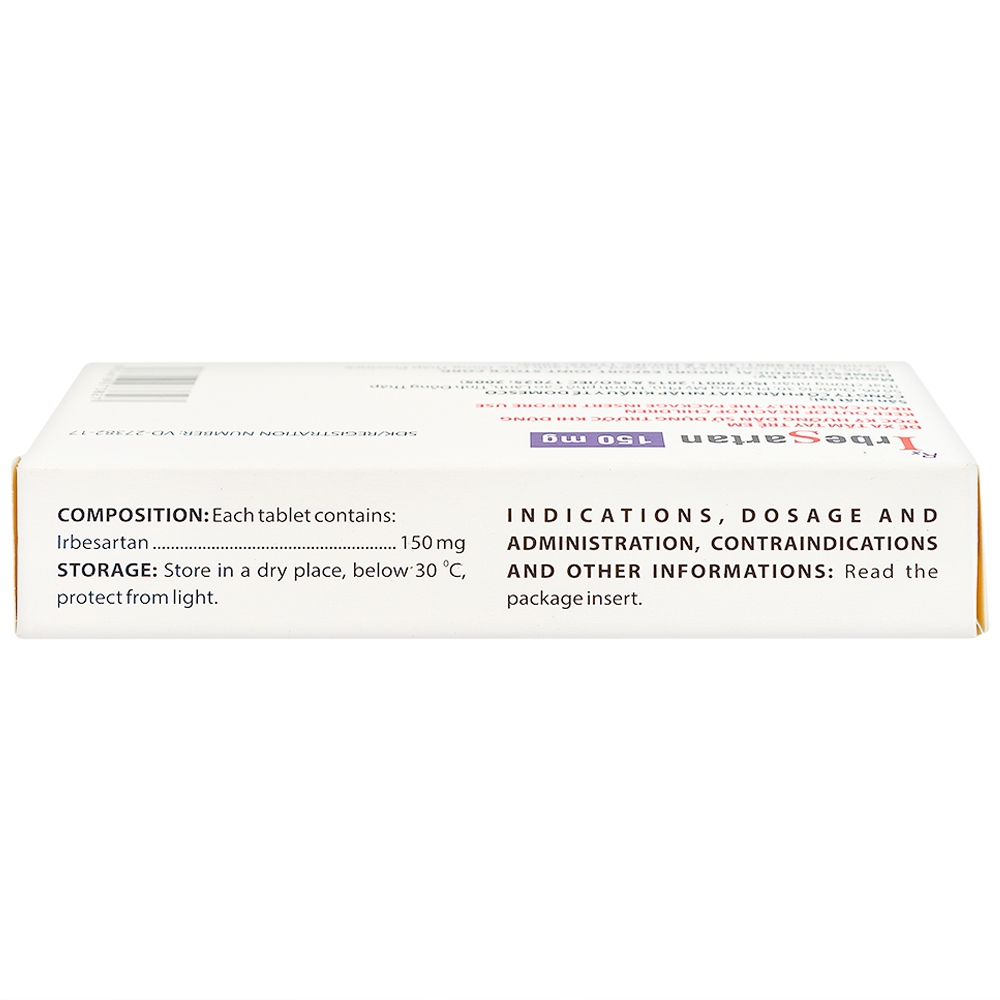Thuốc Irbesartan 150mg Domesco điều trị tăng huyết áp, bệnh thận (2 vỉ x 14 viên)
