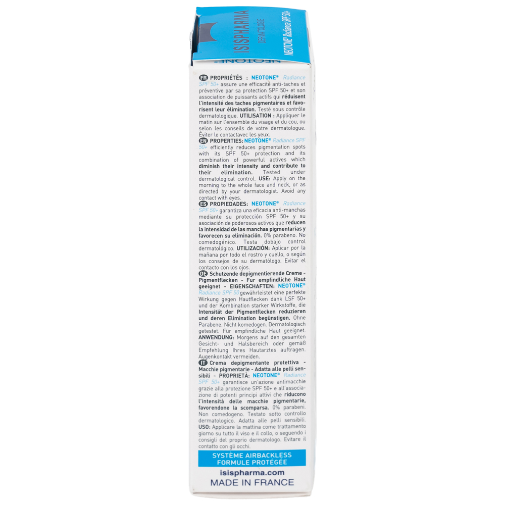 Kem chống nắng Isis Neotone Radiance SPF 50+ hỗ trợ mờ nám, làm trắng da (30ml)
