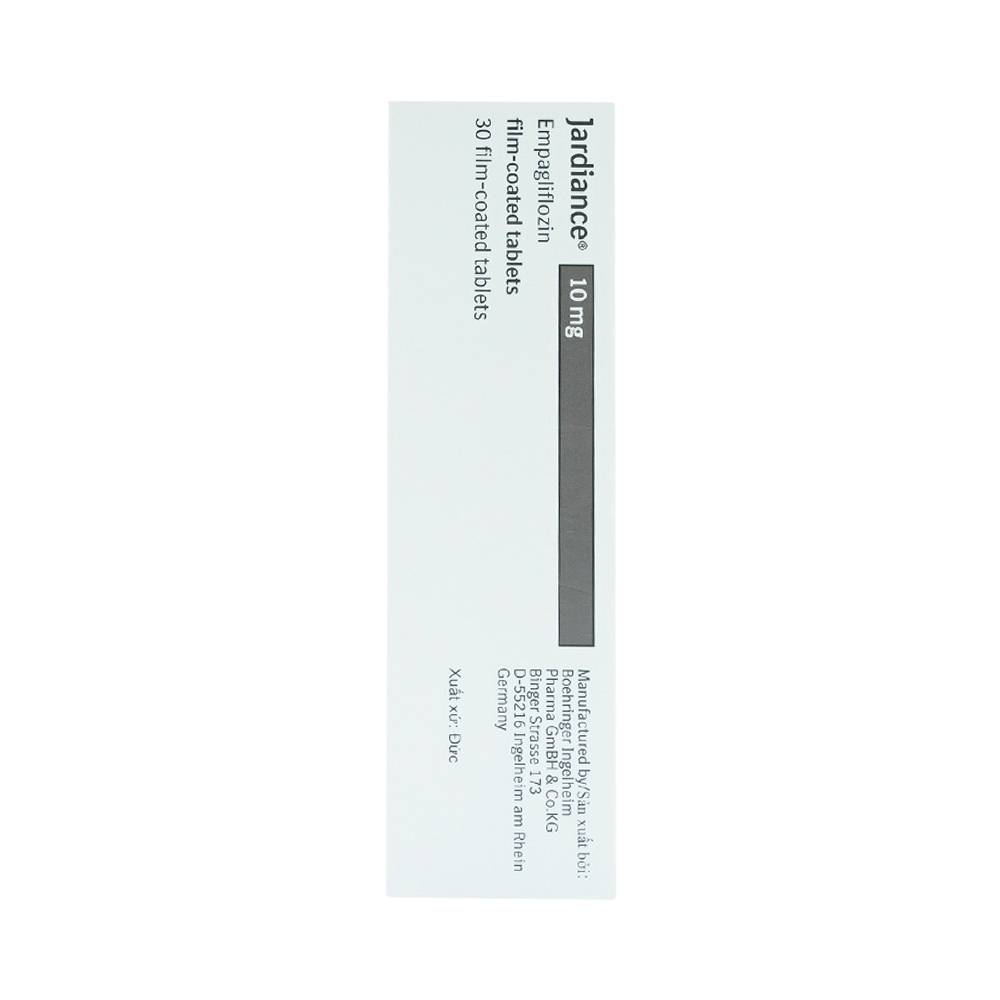 Viên nén Jardiance 10mg Boehringer điều trị đái tháo đường típ 2, suy tim, bệnh thận mạn tính (3 vỉ x 10 viên)