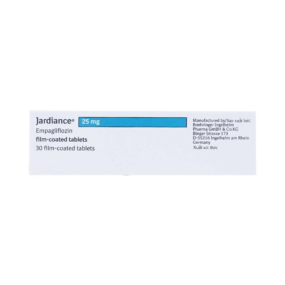 Viên nén Jardiance 25mg Boehringer điều trị đái tháo đường típ 2 (3 vỉ x 10 viên)