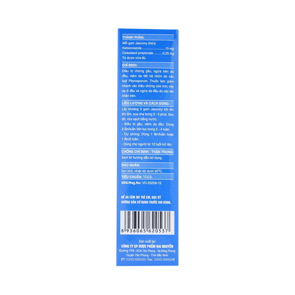Gel Jasunny Gia Nguyễn hỗ trợ điều trị gàu, ngứa, viêm da đầu (50g)