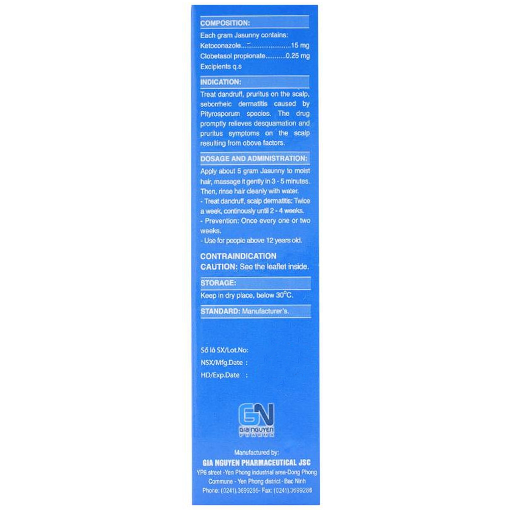 Gel Jasunny Gia Nguyễn hỗ trợ điều trị gàu, ngứa, viêm da đầu (50g)