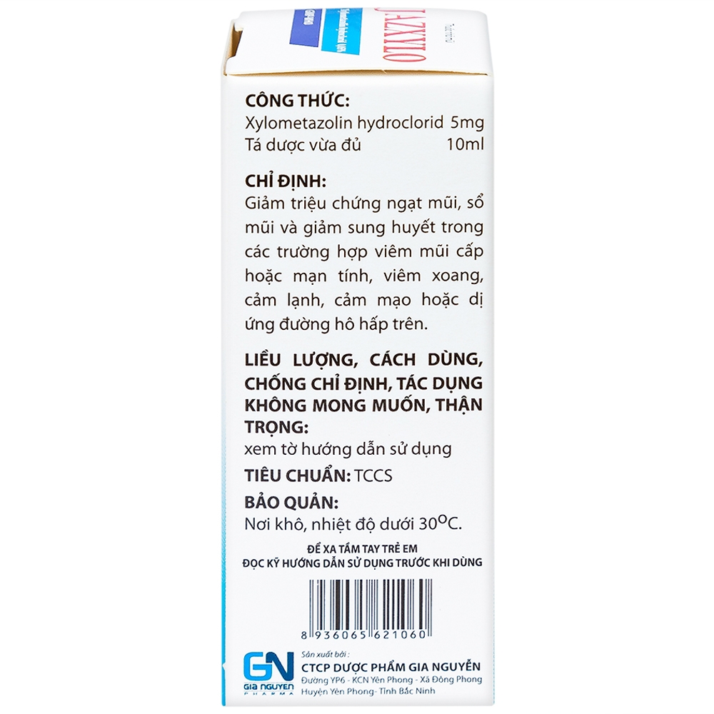 Thuốc nhỏ mũi Jazxylo Gia Nguyễn giảm ngạt mũi, sổ mũi, sung huyết (10ml)