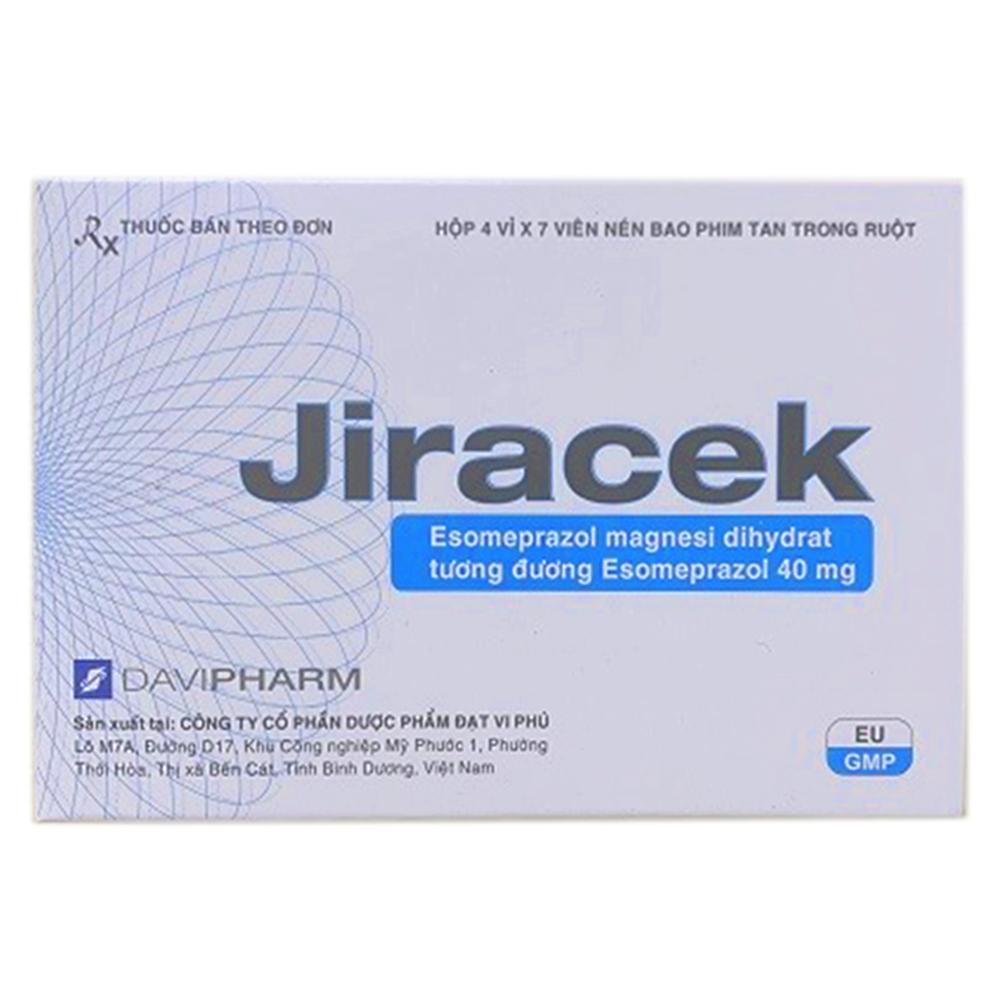 Thuốc Jiracek 40mg DaviPharm điều trị loét dạ dày - tá tràng (4 vỉ x 7 viên)