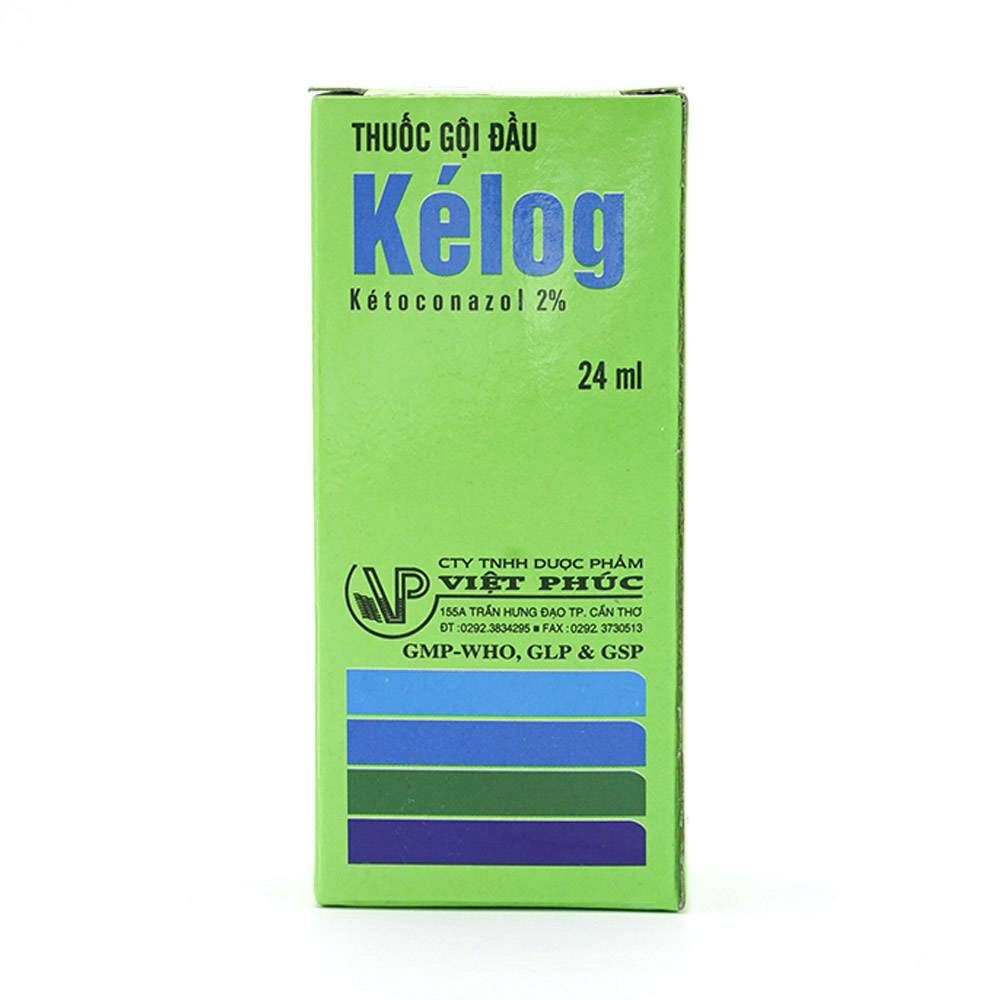 Thuốc gội đầu Kelog Việt Phúc điều trị gàu, nấm tóc, viêm ngứa và bong vảy da đầu (24ml)