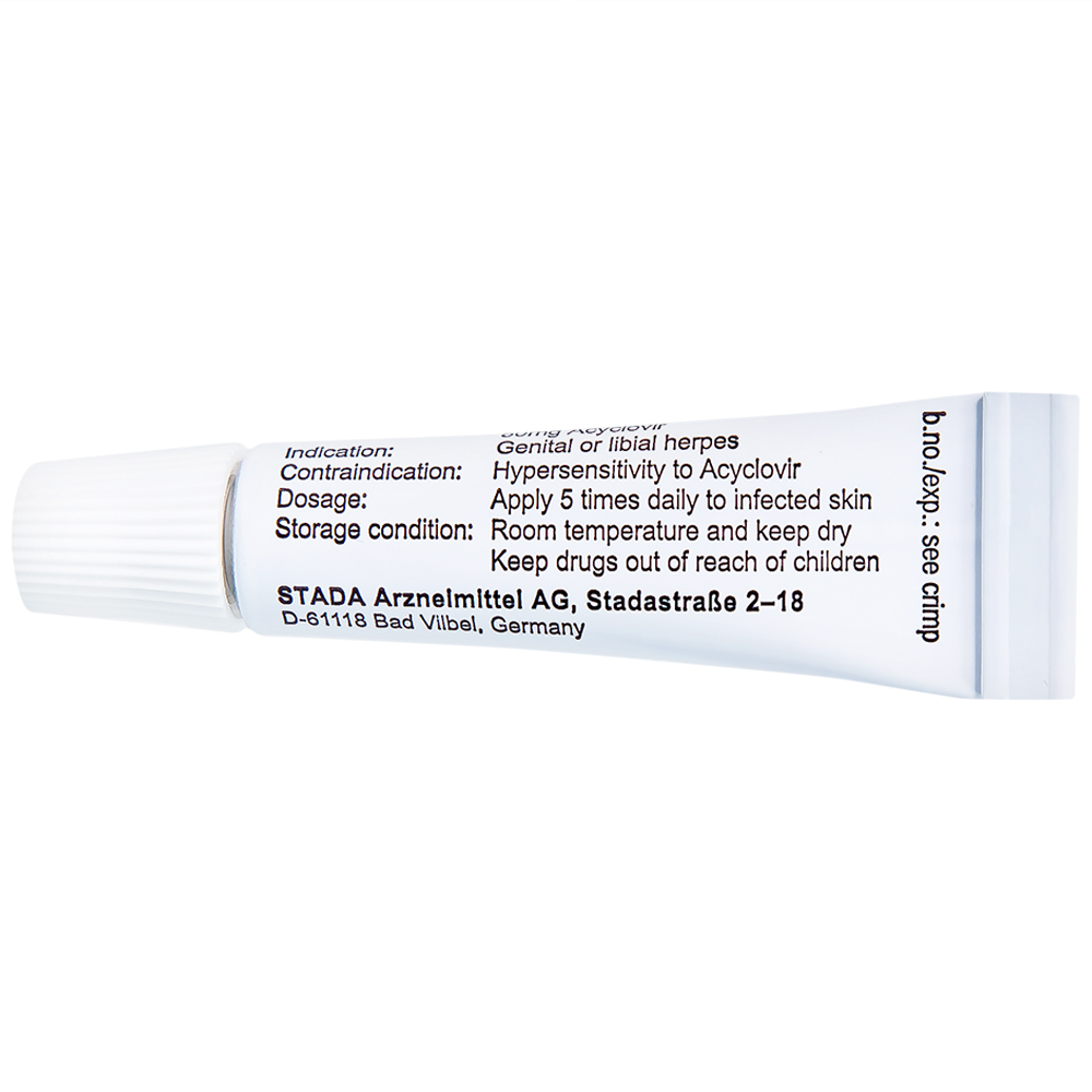 Kem bôi da Acyclovir Stada Cream điều trị nhiễm virus Herpes simplex (2g)