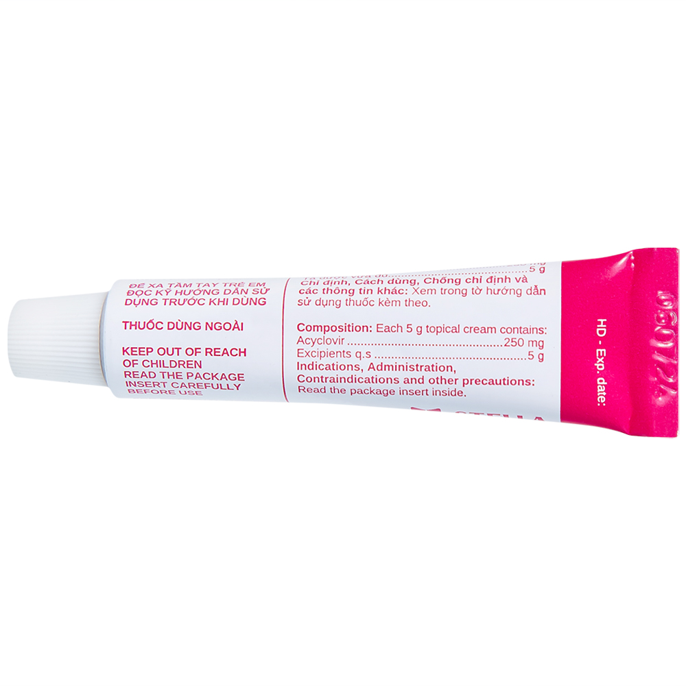 Kem bôi da Acyclovir Stella Cream (5g) điều trị nhiễm virus Herpes simplex