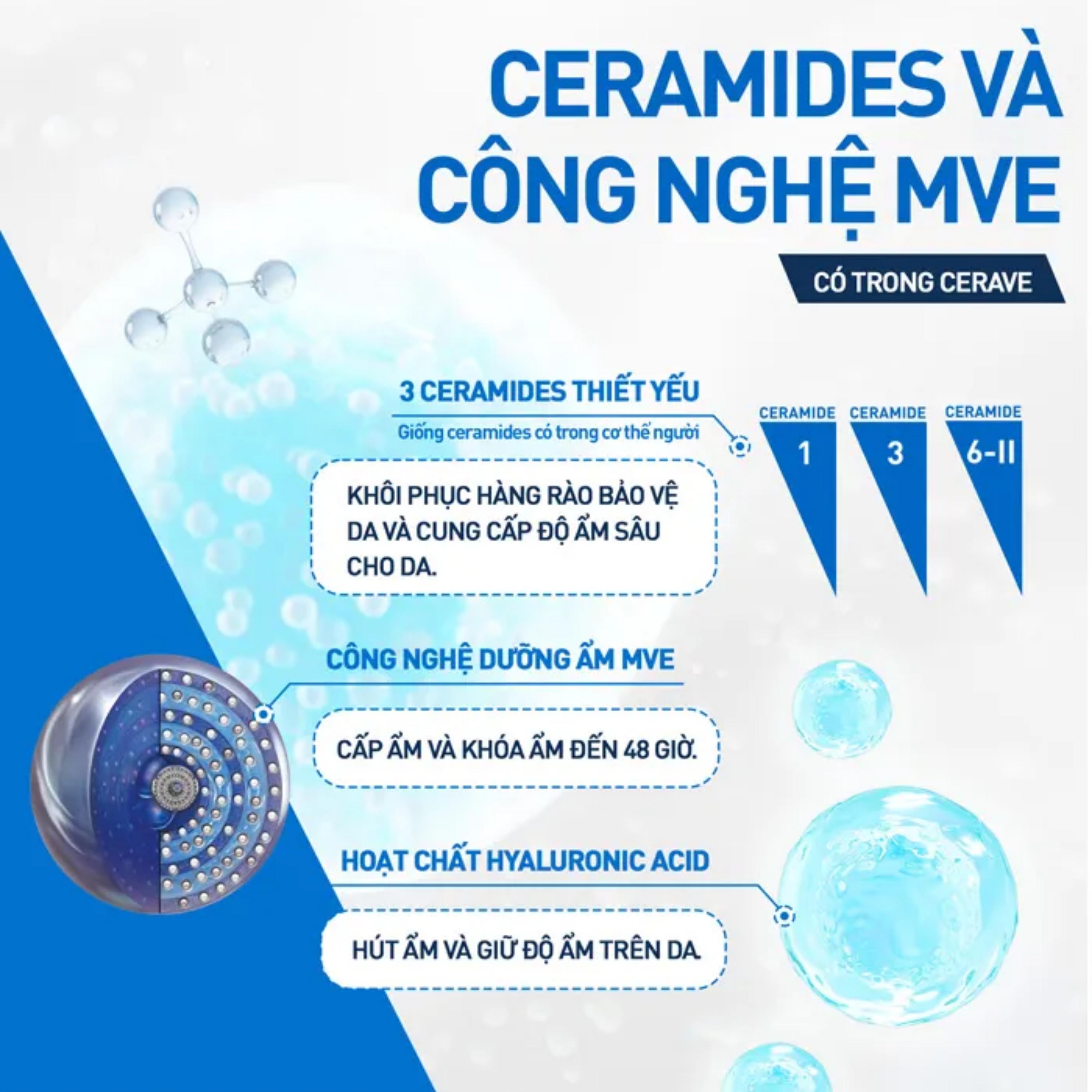 Kem bôi CeraVe Moisturising Cream dưỡng ẩm, phục hồi cho da khô (454g)