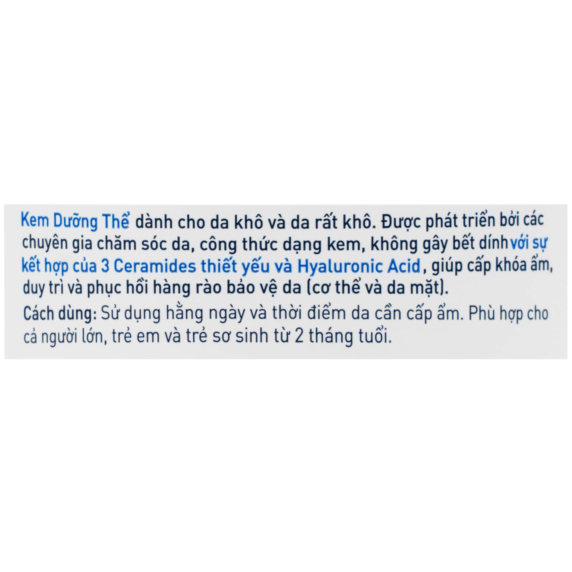 Kem bôi CeraVe Moisturising Cream dưỡng ẩm, phục hồi cho da khô (454g)