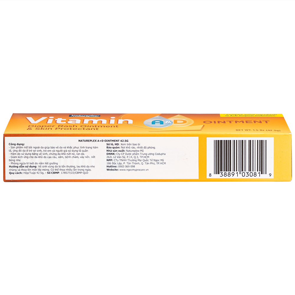 Kem bôi hăm tả Natureplex A+D Ointment 42.5g