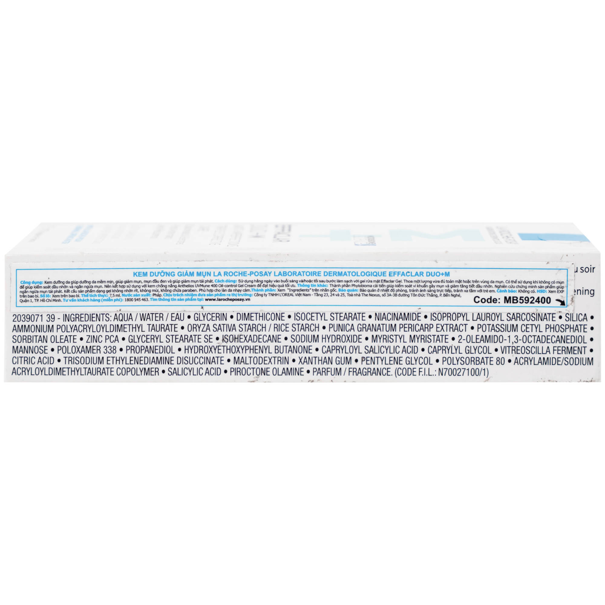 Kem bôi La Roche-Posay Effaclar Duo+M hỗ trợ giảm mụn (7.5ml)