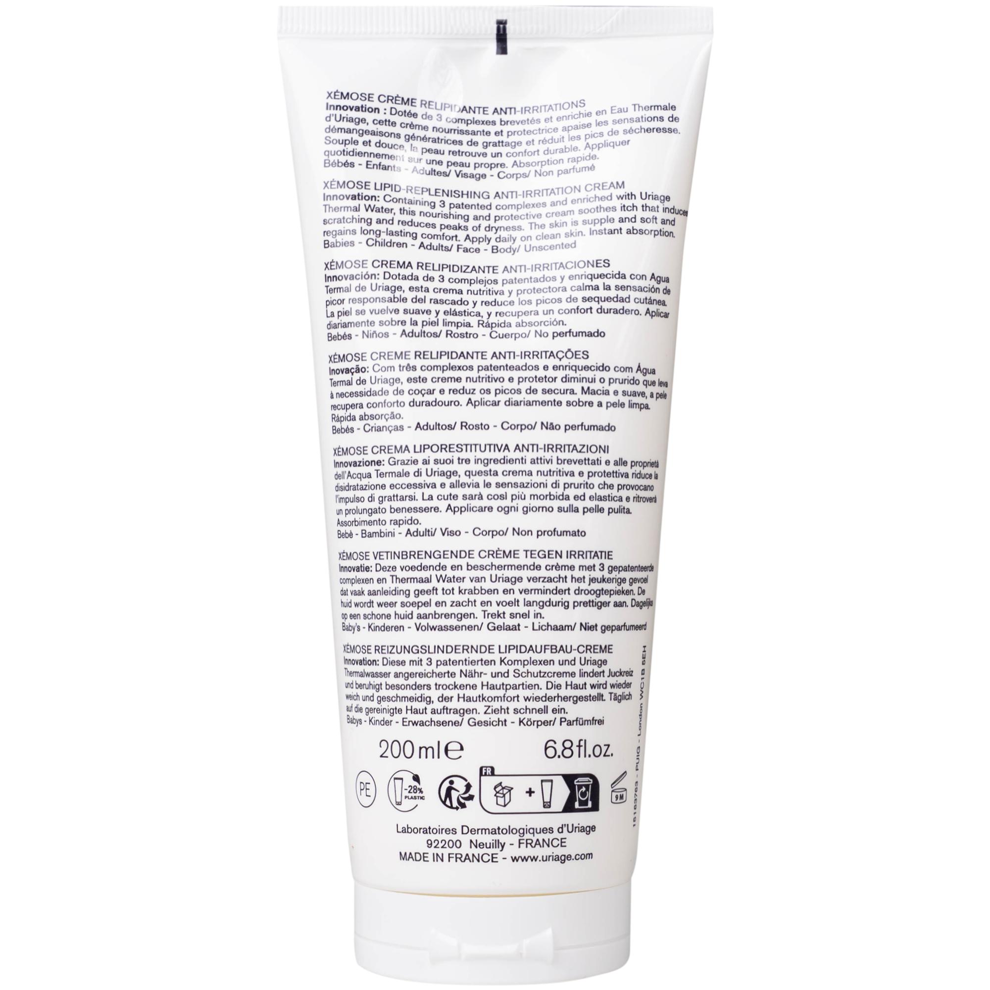 Kem bôi viêm da cơ địa Uriage Xemose Crème Replipidante Anti-irriations 200ml