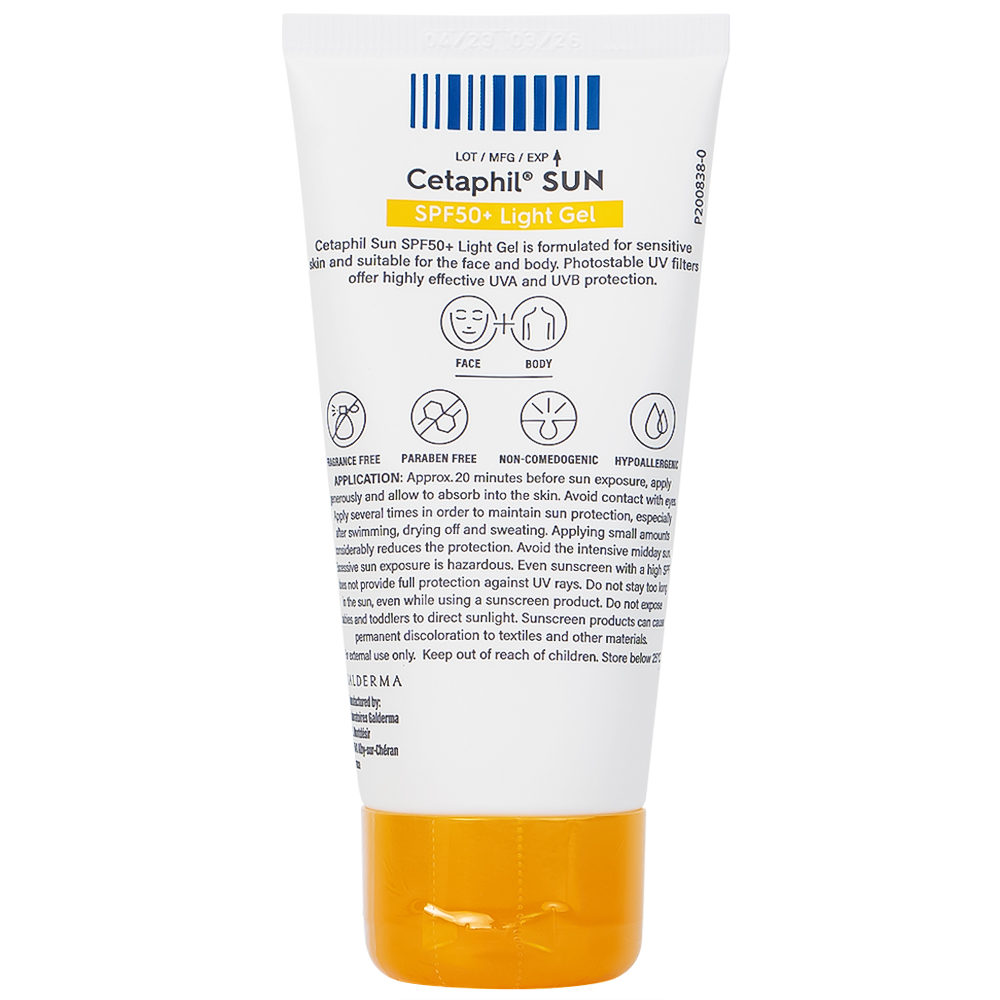 Kem chống nắng Cetaphil Sun Spf 50+ bảo vệ da trước tác động của ánh nắng mặt trời (50ml)