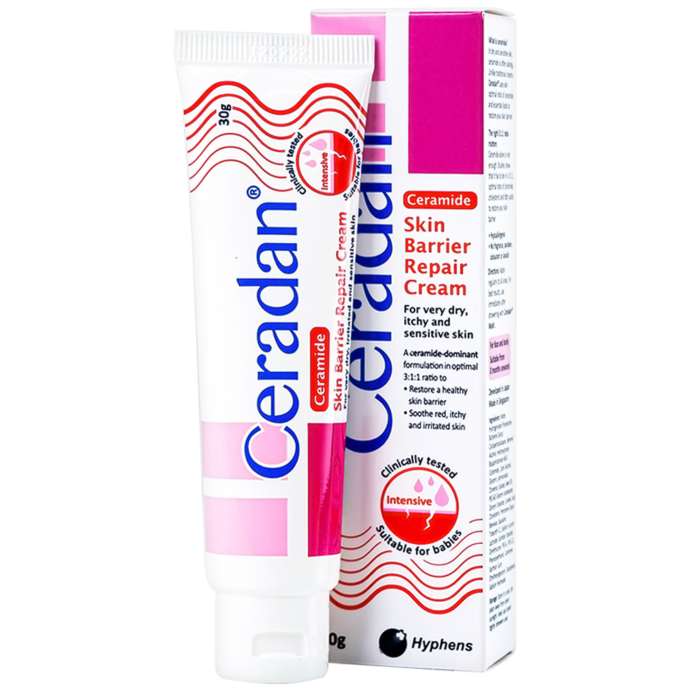 Kem dưỡng ẩm Ceradan Ceramide Skin Barrier Repair Cream dành da khô, da kích ứng 30g