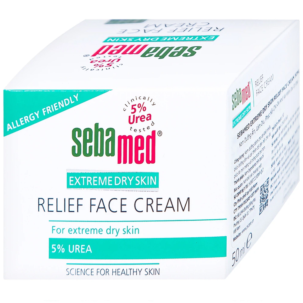 Kem bôi viêm da cơ địa Sebamed Extreme Dry Skin Relief Face Cream 5% Urea 50ml