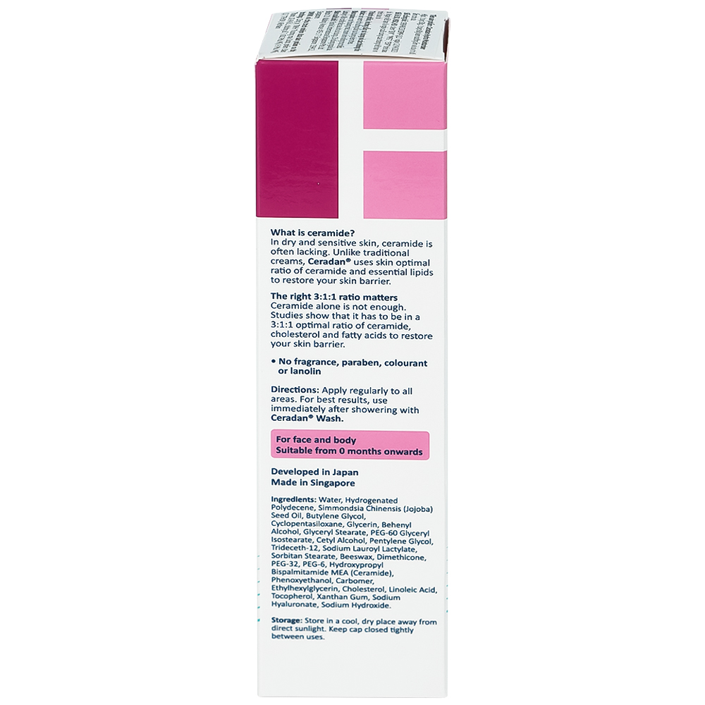 Kem dưỡng ẩm Ceradan Ceramide Hydra Moisturiser 80g