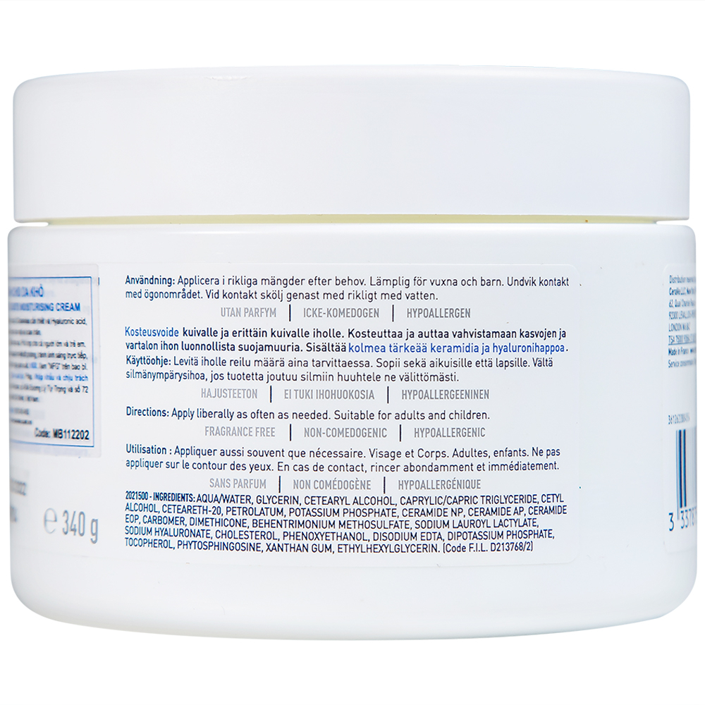 Kem dưỡng ẩm cho da khô Cerave Moisturising Cream 340g