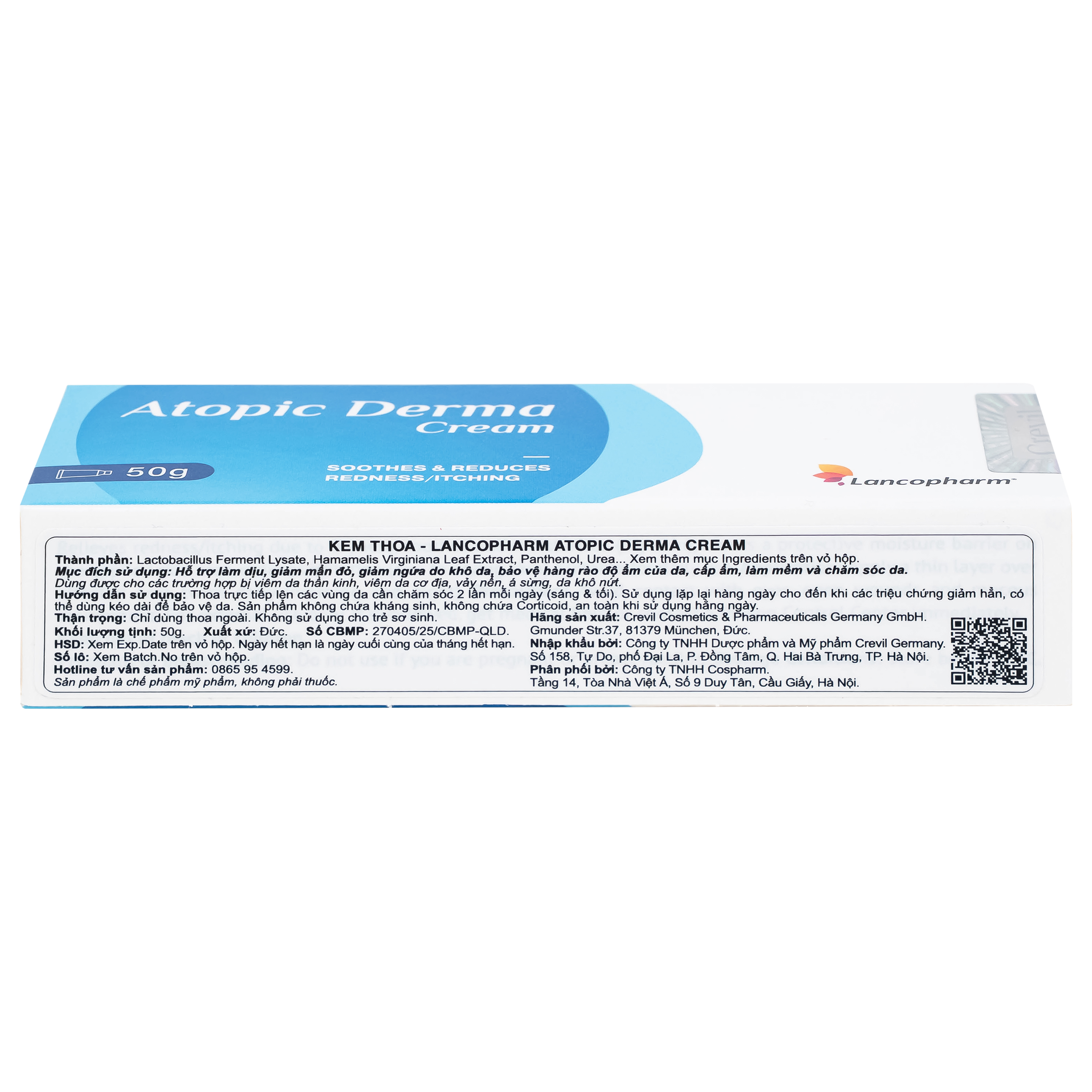 Kem bôi viêm da cơ địa Atopic Derma Cream Lancopharm 50g