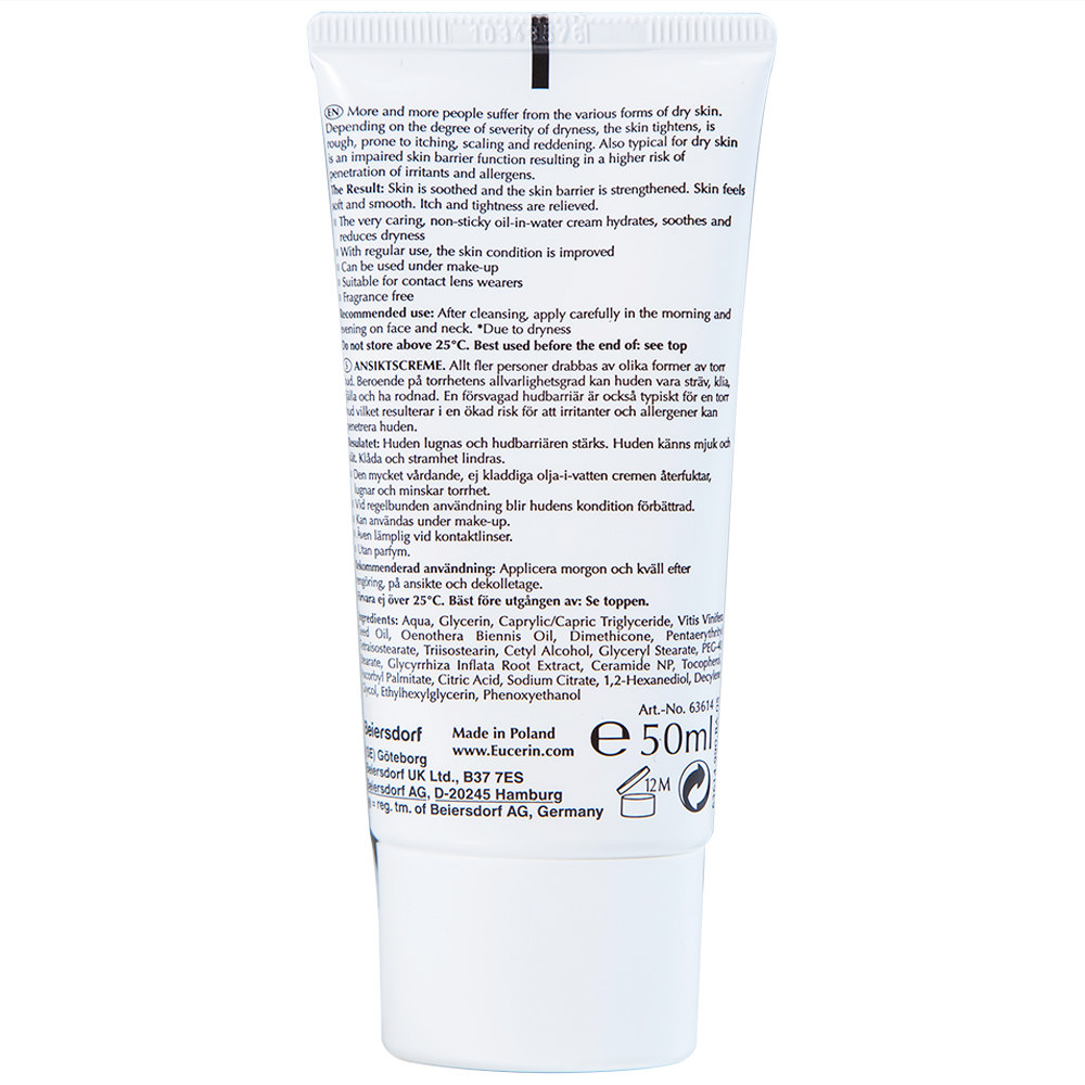 Kem dưỡng da mặt Eucerin AtoControl Face Cream giảm khô, ngứa và mẩn đỏ (50ml)