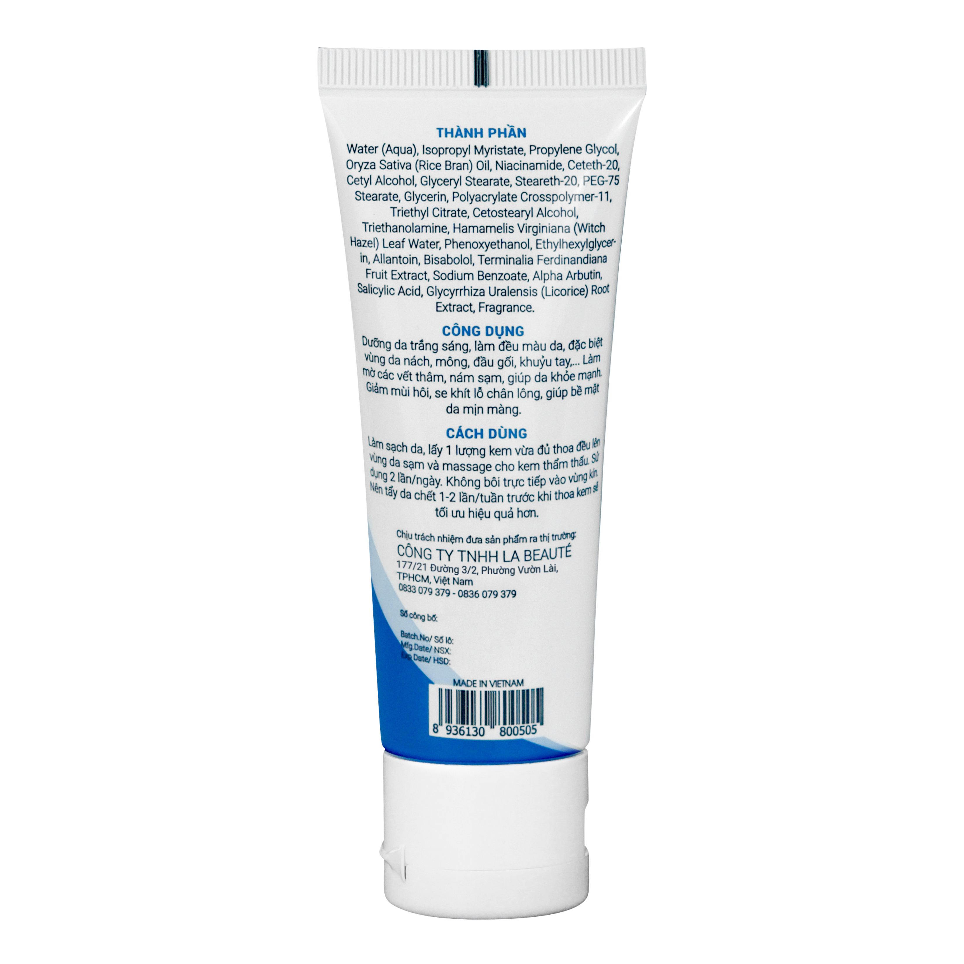 Kem giảm thâm vùng nách, mông, bikini Neothera Armpit Cream La Beaute 35ml dưỡng trắng da