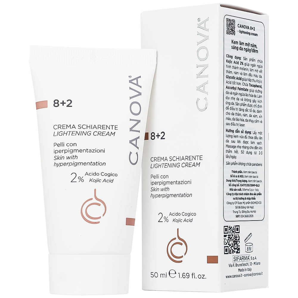 Kem mờ nám Canova 8+2 Sifarma hỗ trợ cải thiện tăng sắc tố da (50ml)