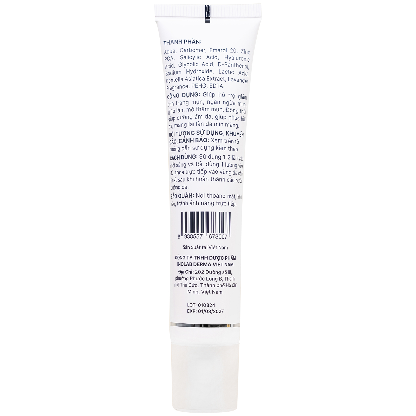Gel Actidem Derma giúp ngăn ngừa mụn, làm mờ vết thâm (40g)