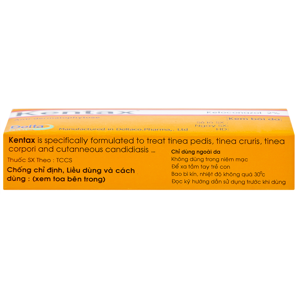 Kem bôi da Kentax Detapharm điều trị lác, lang ben, lác biếng, nấm kẽ (5g)