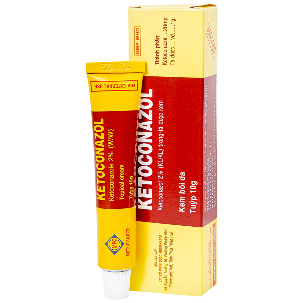 Kem bôi da Ketoconazol 2% Medipharco điều trị các bệnh nấm da và niêm mạc (10g)
