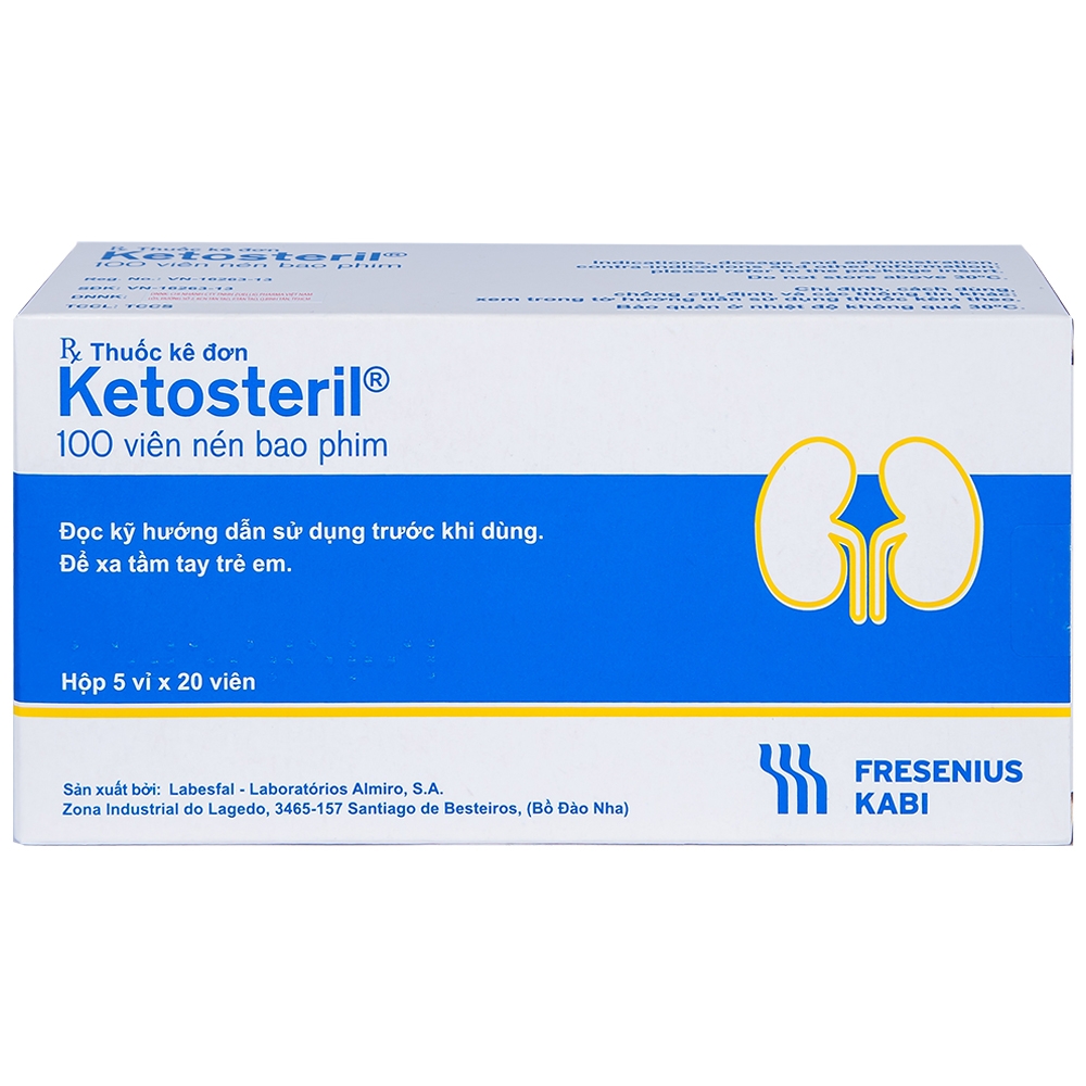 Thuốc Ketosteril Fresenius Kabi phòng ngừa và điều trị suy thận mạn (5 vỉ x 20 viên)