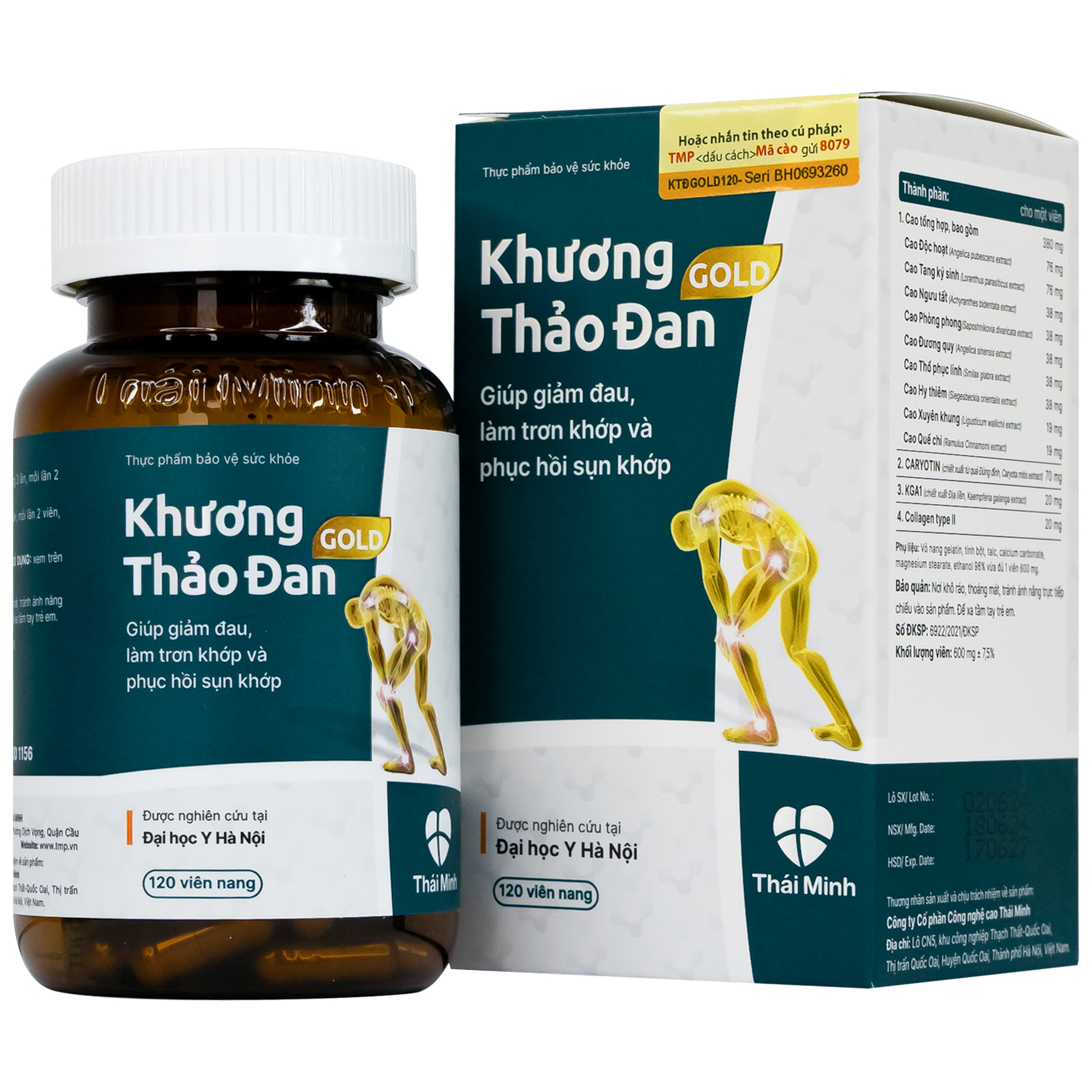 Bổ sụn khớp Khương Thảo Đan Gold 120v