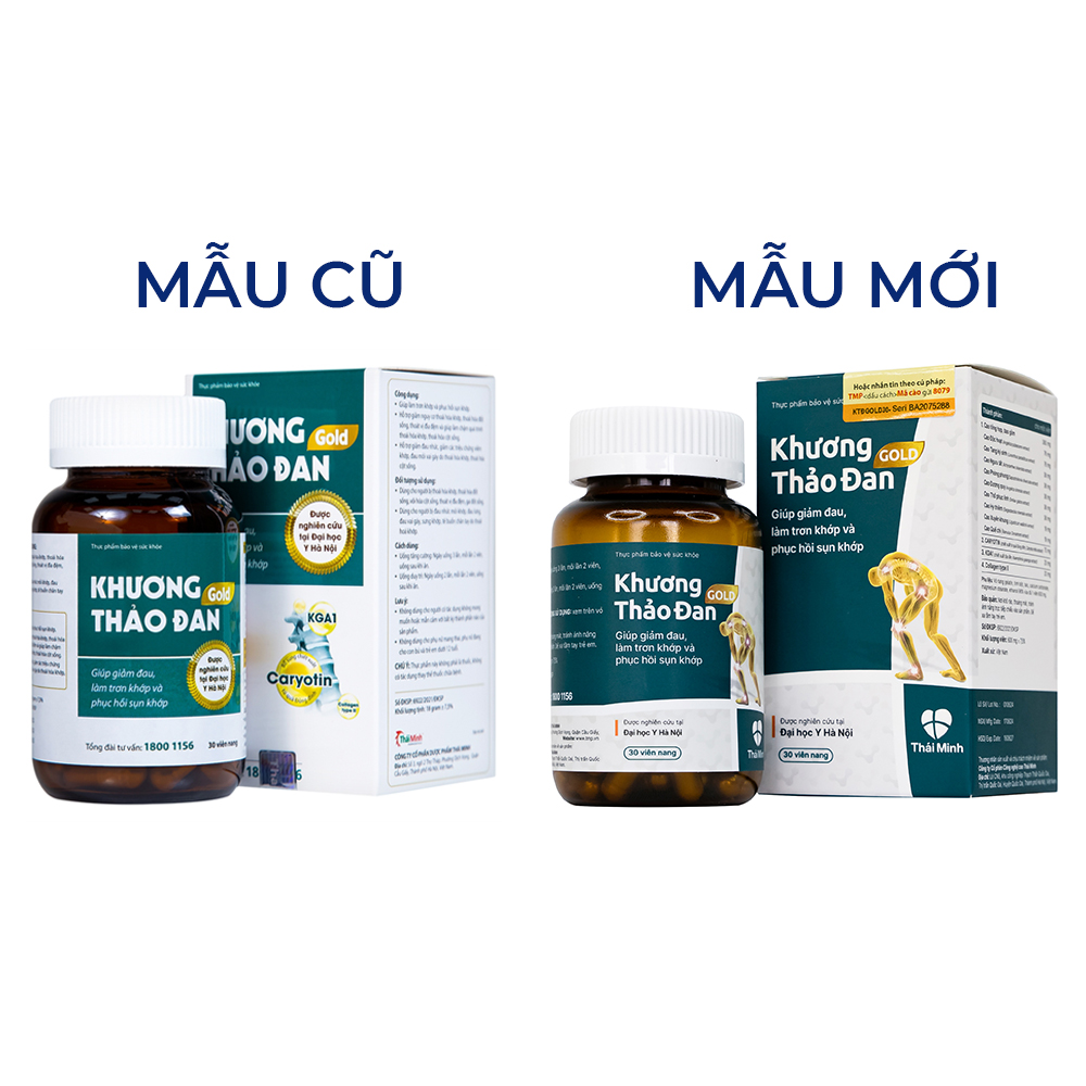 Viên làm trơn khớp và phục hồi sụn khớp Khương Thảo Đan Gold (30 viên)